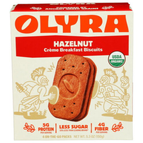 Olyra Hazelnut Creme Breakfast Biscuits - 1.32 Ounce - 4 Count