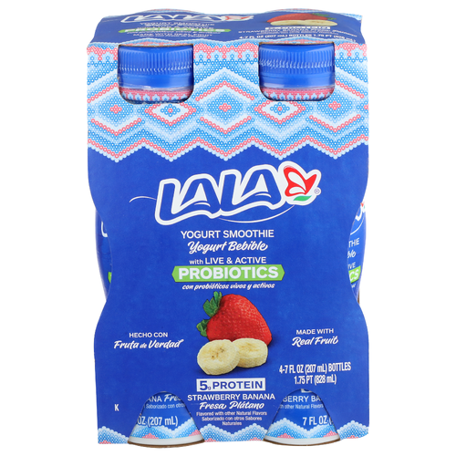 Lala Strawberry Banana Yogurt Smoothie - 1.75 Fluid Ounce - 4 Count