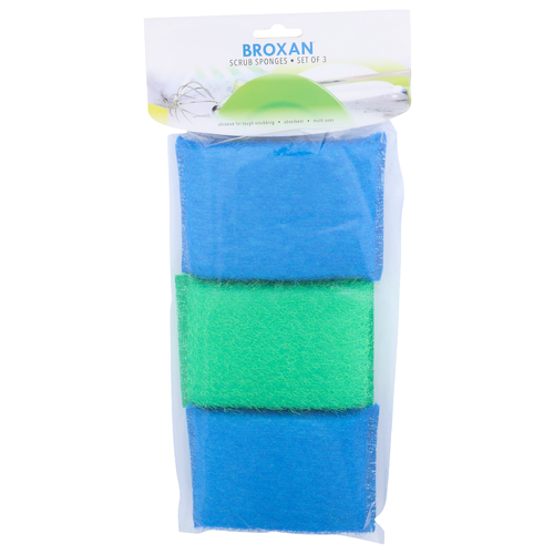 Broxan Scrub Sponges - 3 Count