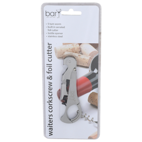 Bar Waiters Corkscrew & Foil Cutter - 1 Each