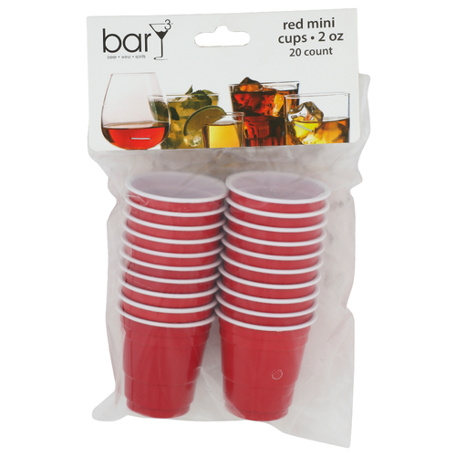 Bar Y3 Red Mini Cups - 2 Ounce - 20 Count