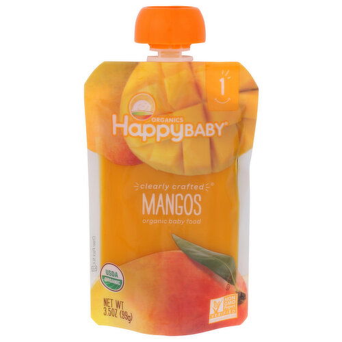 HAPPY BABY Stage 1 Clearly Crafted Mangos - 3.5 Ounce