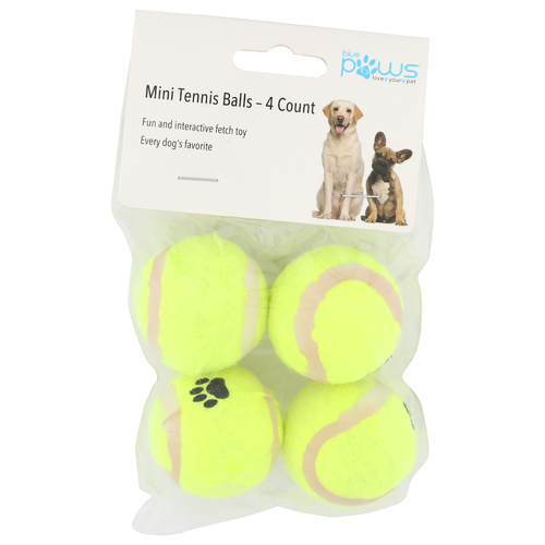 Blue Paws Mini Tennis Balls - 4 Count Image 1 of 2