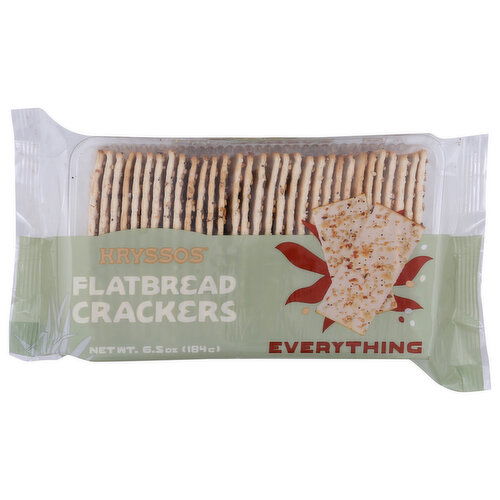 Kryssos Flatbread Crackers Everything - 6.5 Ounce