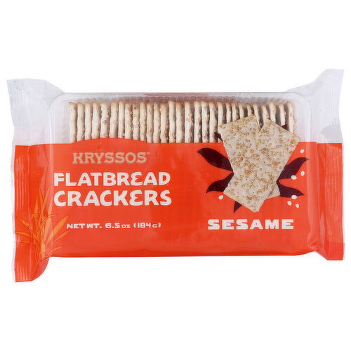Kryssos Flatbread Crackers Sesame - 6.5 Ounce