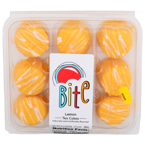 Bite Lemon Tea Cakes - 9 Ounce