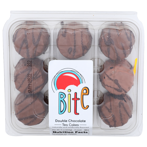 Bite Double Chocolate Tea Cakes - 9 Ounce