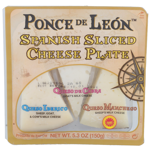 Ponce De Leon Spanish Sliced Cheese Plate - 5.3 Ounce