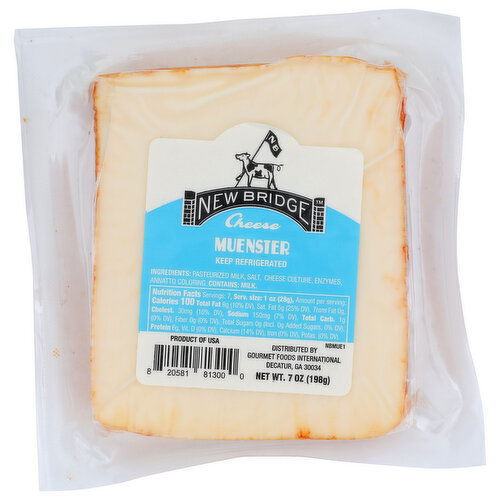 New Bridge Cheese, Muenster - 7 Ounce
