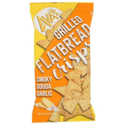 AVA's Grilled Flatbread Crisps Gouda Garlic Smoky - 6.5 Ounce
