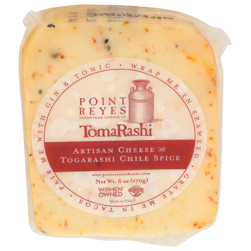 POINT REYES Sweet Milk With Toasted Nuts, Citrus And Roasted Peppers Savory Buttery a Subtle Heat At The End Semi-Hard, Italian-Style Table Cheese Tomarashi  7 Spice Wedge Ew Creamy, Butter Notes Of Classic Toma Together Blend Gentle Umami Nutty Flavors - 6 Ounce