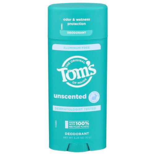 TOM'S OF MAINE Deodorant Stk Unscent - 3.25 Ounce