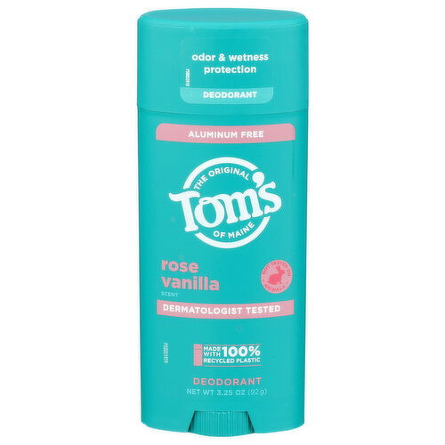 TOM'S OF MAINE Deodorant Stk Rose Vnla - 3.25 Ounce