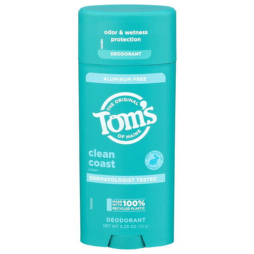 TOM's Of Maine Deodorant Stk Cln Coast - 3.25 Ounce Image 1 of 3