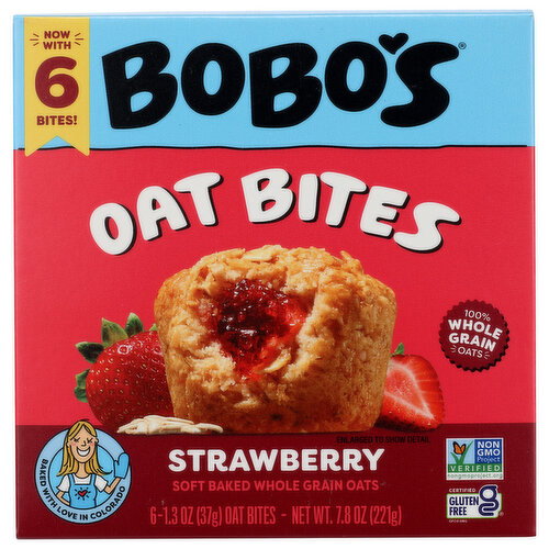 BOBO's Bites Strawberry - 1.3 Ounce - 6 Count