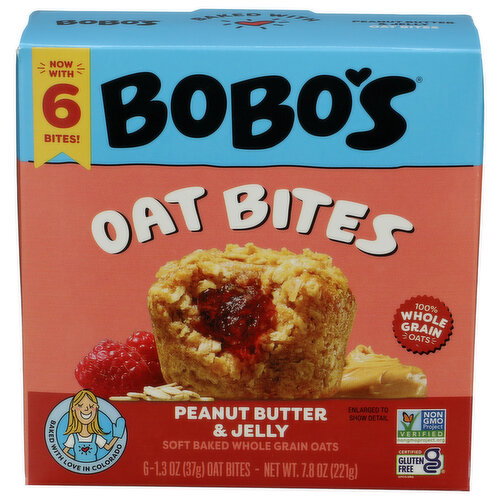 BOBO's Bites Peanut Butter & Jelly - 1.3 Ounce - 6 Count Image 1 of 3