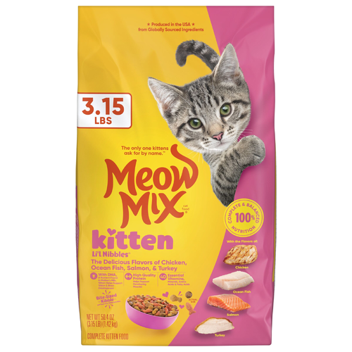 Meow Mix Kitten Li'l Nibbles Dry Cat Food - 3.15 Pound Image 1 of 4