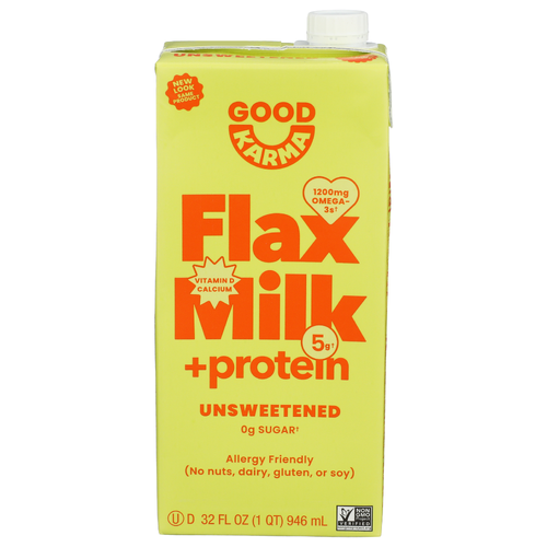 Good Karma Unsweetened Flaxmilk + Protein Quart - 32 Fluid Ounce - 1 Count