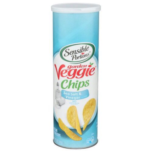 Sensible Portions Sea Salt & Vinegar Garden Veggie Chips Canister And - 5 Ounce
