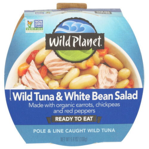 Wild Planet Ready To Eat Tuna White Bean Salad - 5.6 Ounce