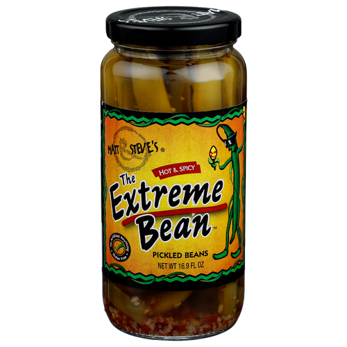 Matt & Steve's Hot & Spicy Pickled Beans The Extreme Bean - 16.9 Fluid Ounce