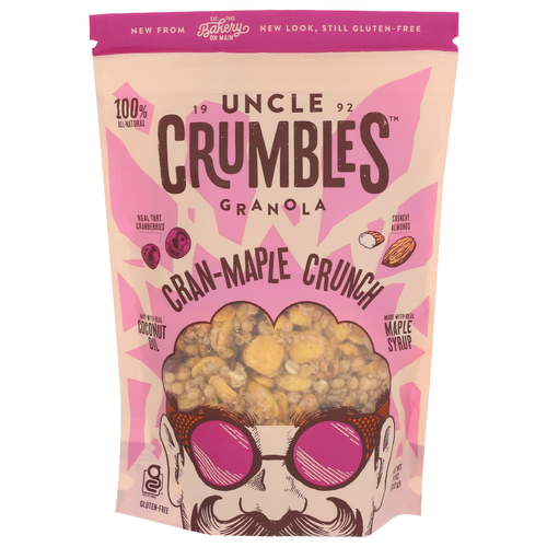 Uncle Crumbles Maple, Vanilla, And Cooked Sugar Cranberry, Almond Crunchy Cran-Maple Crunch Granola - 11 Ounce