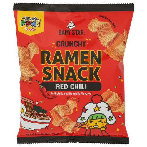 Baby Star Ramen Snack Wide Red Chili - 2.46 Ounce