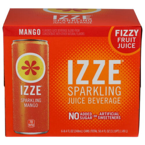 IZZE Mango - 8.4 Fluid Ounce - 6 Count