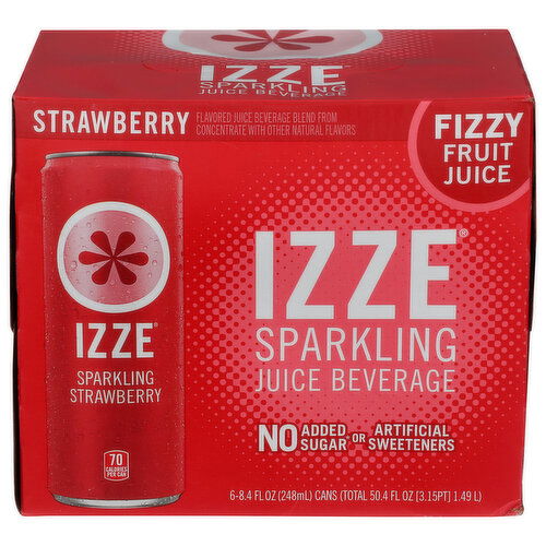IZZE Strawberry - 8.4 Fluid Ounce - 6 Count