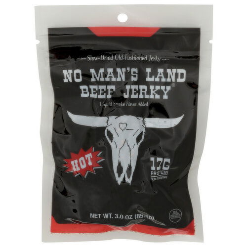 No MAN's Land Beef Jerky Meat Snacks - 3 Ounce