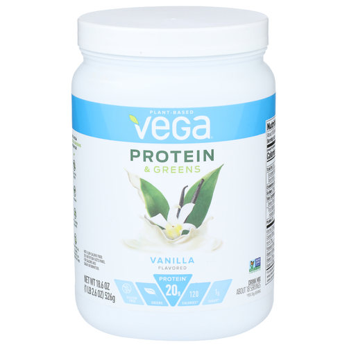 Vega Vanilla Flavored Protein & Greens Drink Mix - 18.6 Ounce