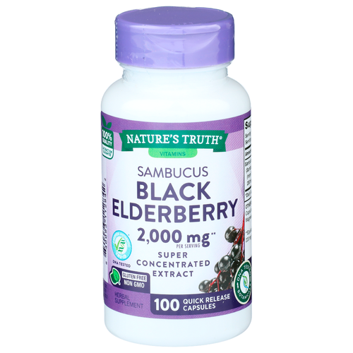 Nature's Truth Vitamins Sambucus Black Elderberry - 100 Count