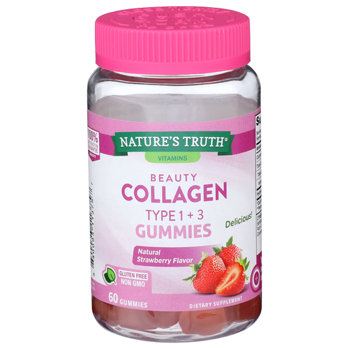 Nature's Truth Vitamins Natural Strawberry Flavor Beauty Collagen - 60 Count