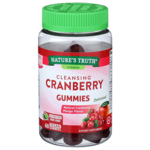 Nature's Truth Vitamins Natural Cranberry Mango Flavor Gummies - 60 Count