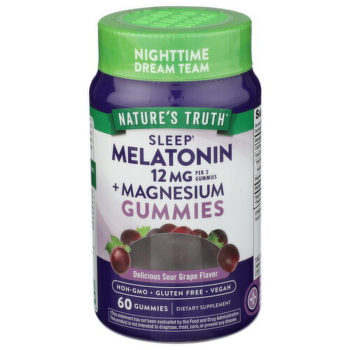 NATURE's Truth Gummies Melatonin 12MG + Magnesium - 60 Count Image 1 of 2