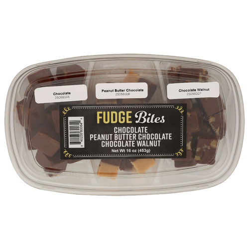 Fudgeamentals Chocolate, Peanut Butter Chocolate Walnut Variety Tray 6 - 16 Ounce Image 1 of 4