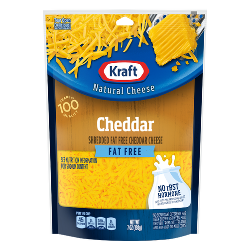 Kraft Fat Free Cheddar Natural Cheese Bag - 7 Ounce Image 1 of 2
