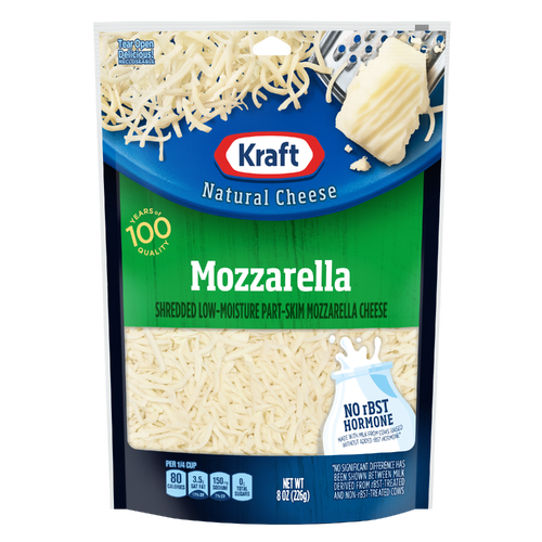 Kraft Mozzarella Shredded Cheese, Bag - 8 Ounce