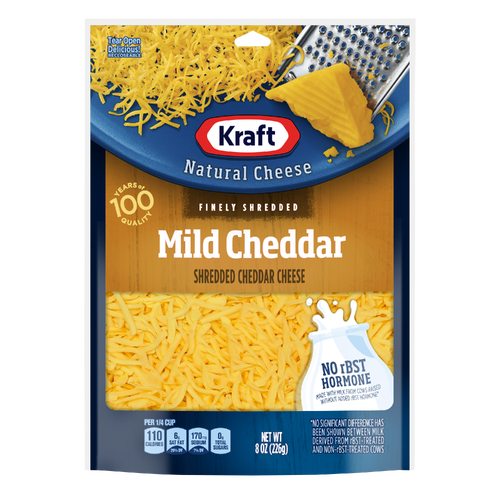 Kraft Mild Cheddar Finely Shredded Cheese, Bag - 8 Ounce