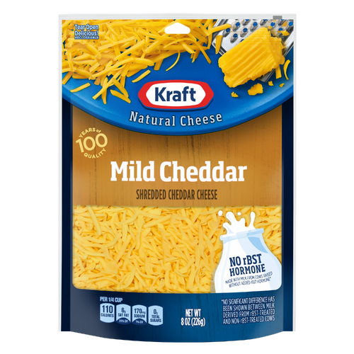 Kraft Mild Cheddar Shredded Cheese - 8 Ounce Image 1 of 2