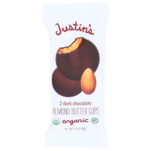 Justin's Almond Butter Cups Dark Chocolate - 0.7 Ounce - 2 Count