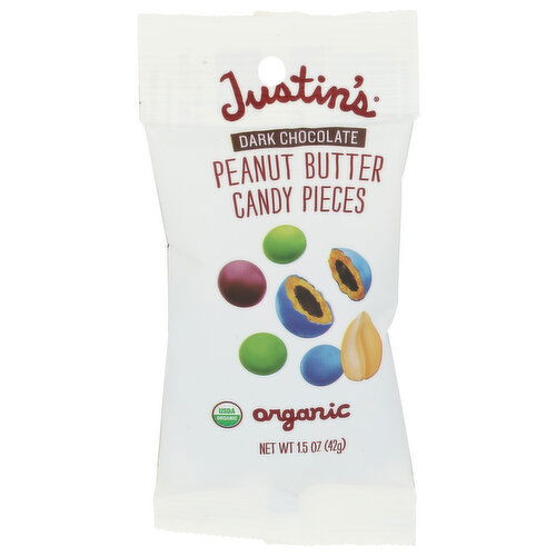 JUSTIN's Chocolate Chocolate & Peanut Butter Candied Candy Pieces - 1.5 Ounce Image 1 of 4