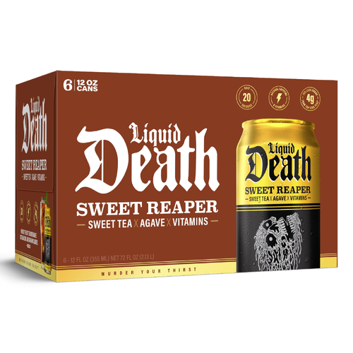 Liquid Death Sweet Reaper Sweet Tea - 12 Fluid Ounce - 6 Count