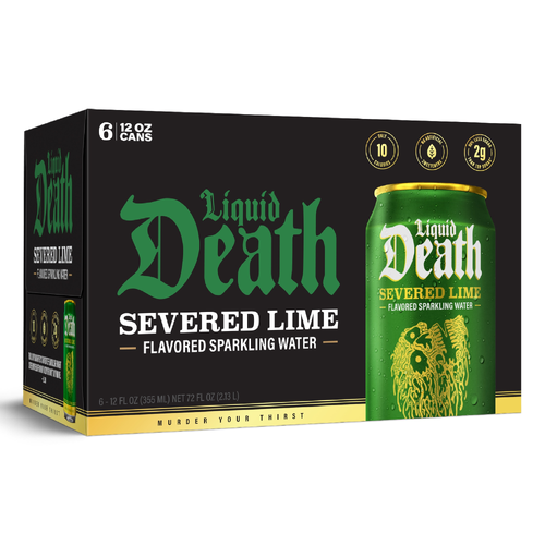 Liquid Death Severed Lime Sparkling Water 6pk - 12 Fluid Ounce - 6 Count