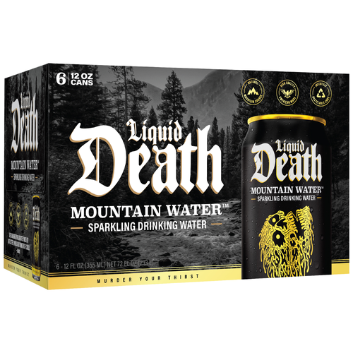 Liquid Death Mountain Sparkling Water 6pk - 12 Fluid Ounce - 6 Count
