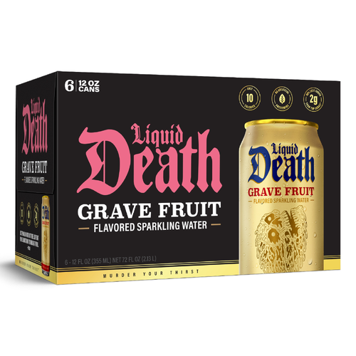 Liquid Death Grave Fruit Sparkling Water 6pk - 12 Fluid Ounce - 6 Count