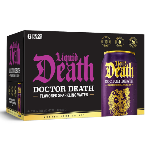Liquid Death Doctor Sparkling Water 6pk - 12 Fluid Ounce - 6 Count