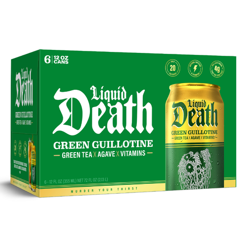 Liquid Death Green Guillotine Green Tea - 12 Fluid Ounce - 6 Count