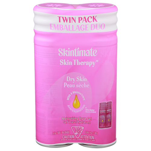 Skintimate Skin Therapy Dry Moisturizing Shave Gel - 7 Ounce - 2 Count