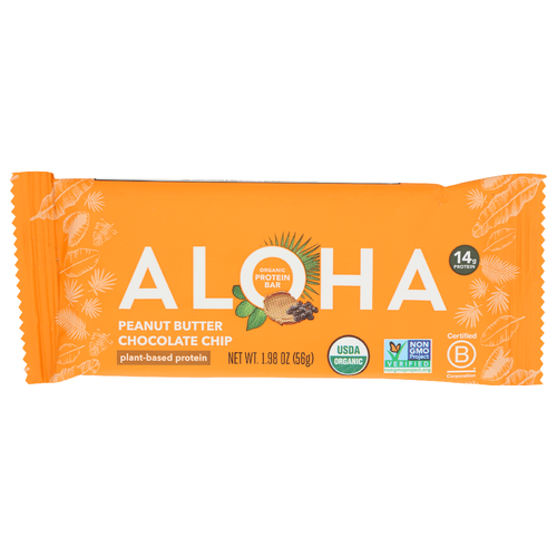 Aloha Protein Bar Peanut Butter Choclate Chip 5 Pack - 1.98 Ounce Image 1 of 4